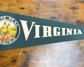 Vintage Virginia State Seal pennant