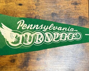 Vintage Pennsylvania Turnpike "Drive Safely" pennant