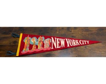 Vintage New York City Felt Pennant Empire State Building 26 inches