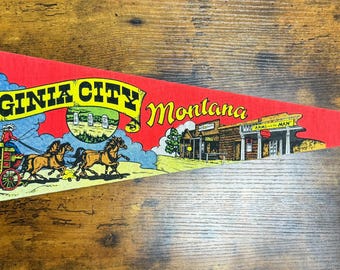 Vintage Virginia City, Montana pennant