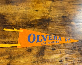 Vintage Olvera St. Los Angeles pennant