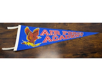 Vintage Air Force Academy Pennant With Eagle Graphic & Lightning Bolt
