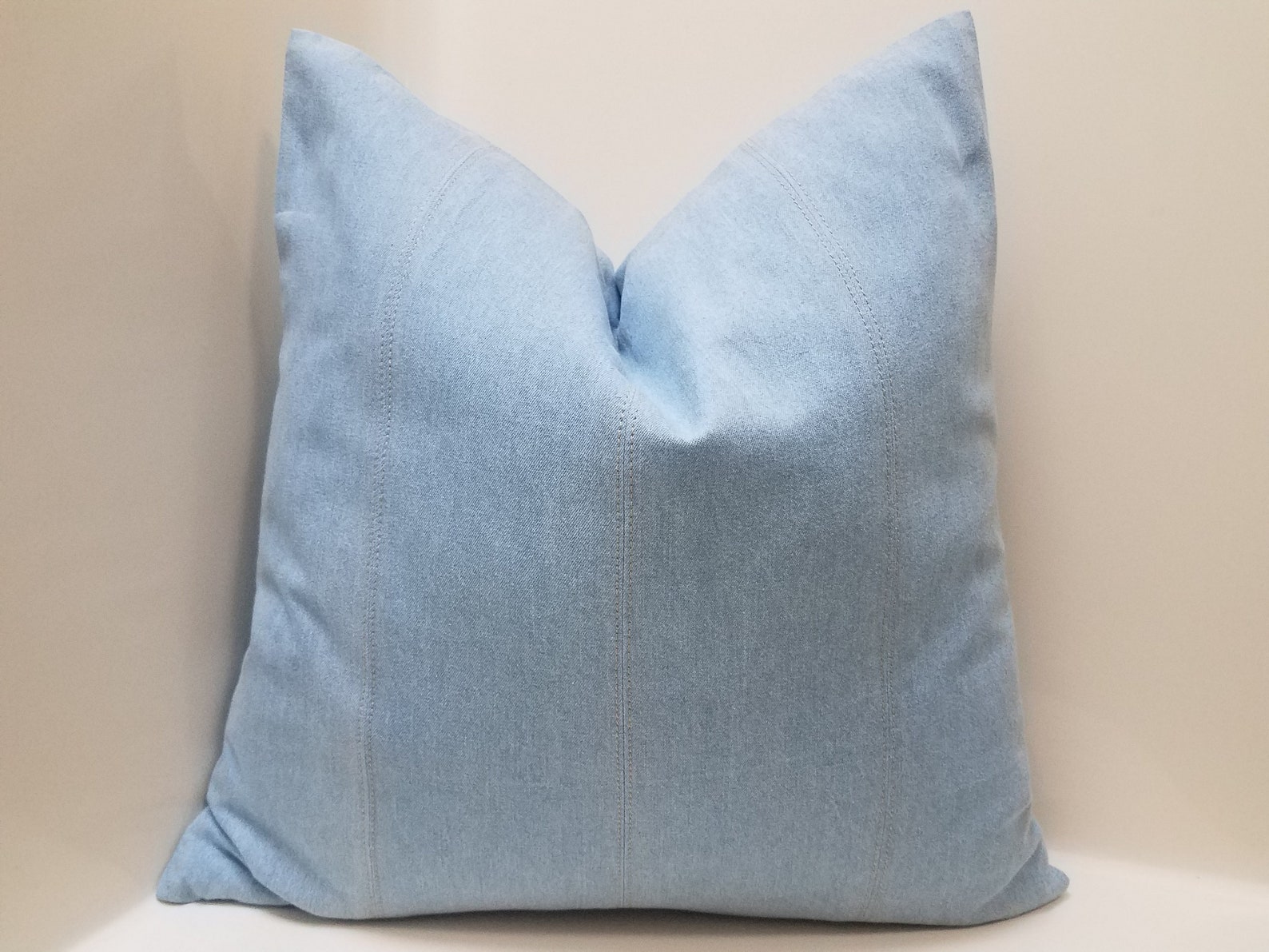 Denim Pillow Cover VARIETY COLOR & SIZE Patchwork Pillow Etsy