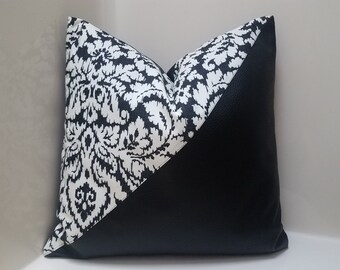 Leather Accent Pillow
