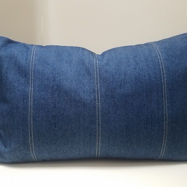Denim Pillow Etsy