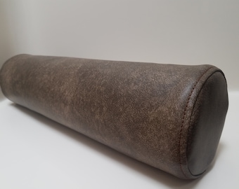 Faux Leather Bolster Pillow Cover: Lumbar & Body Pillow