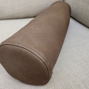 Faux Leather Bolster Pillow Cover: Lumbar & Body Pillow, Variety Sizes