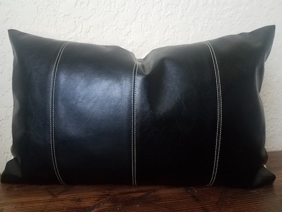 leather pillows etsy