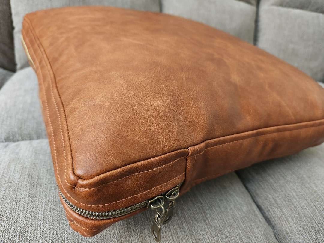 Faux Leather Cushion Cover, Sofa Floor Cushion, Custom Cushion