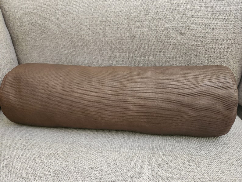 Faux Leather Bolster Pillow Cover VARIETY SIZE Lumbar Bolster Pillow