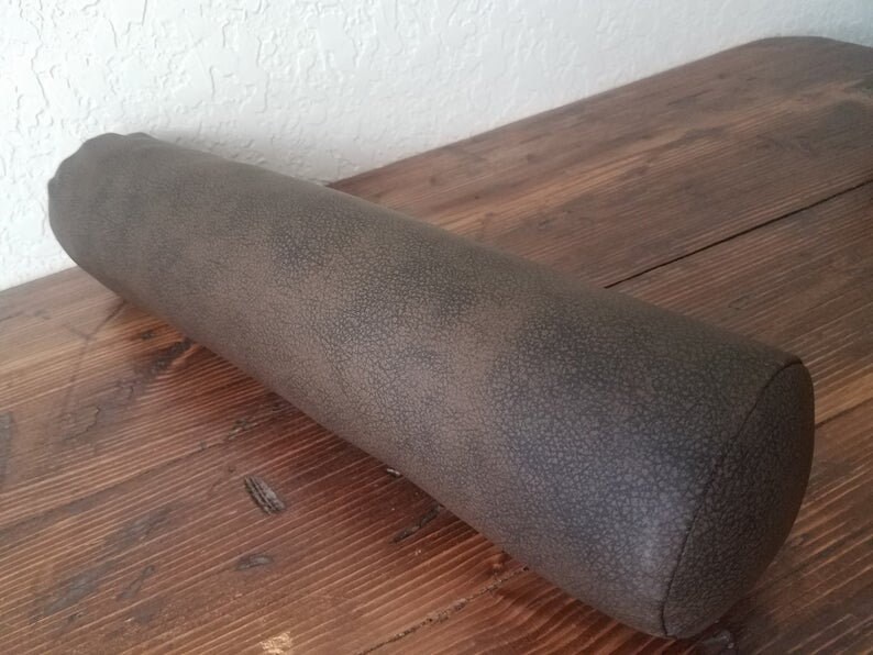 Faux Leather Bolster Pillow Cover VARIETY SIZE & COLOR Lumbar Etsy