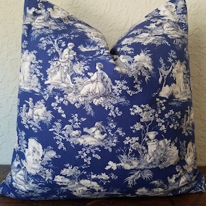 Toile Decorative Throw Pillow Covers VARIETY COLORS French Country Pillow Covers, Farmhouse Pillow Covers, Custom Sizing Available