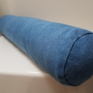 Denim Bolster Pillow Cover: Custom Size Lumbar Pillowcase