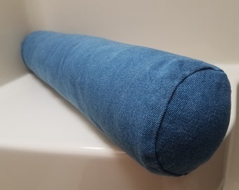 Denim Bolster Pillow Cover: Custom Size Lumbar Pillowcase