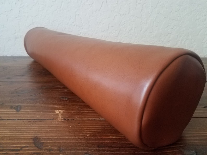 Faux Leather Bolster Pillow Cover VARIETY SIZE & COLOR Lumbar Etsy