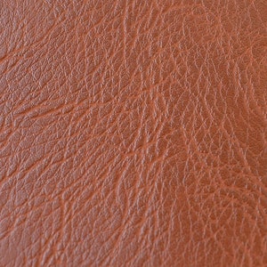 May include: Close-up of a brown leather texture with a subtle grain pattern.