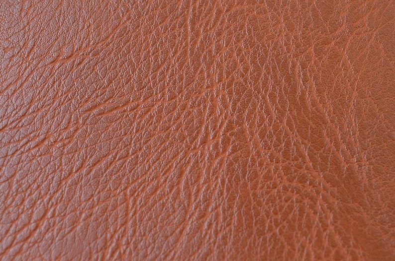 May include: Close-up of a brown leather texture with a subtle grain pattern.