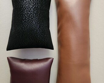 Faux Leather Jewelry Display Pillow: Handmade Jewelry Holder