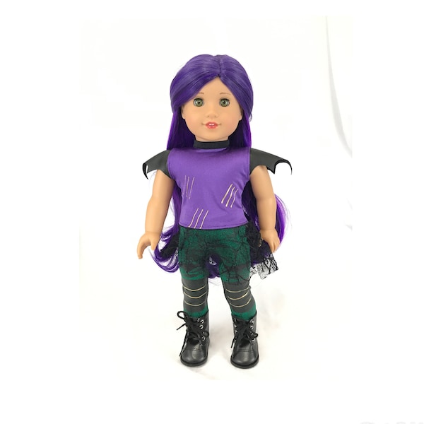 Traje inspirado en Descendants 2 Mal para American Girl Doll y 18 inch Dolls