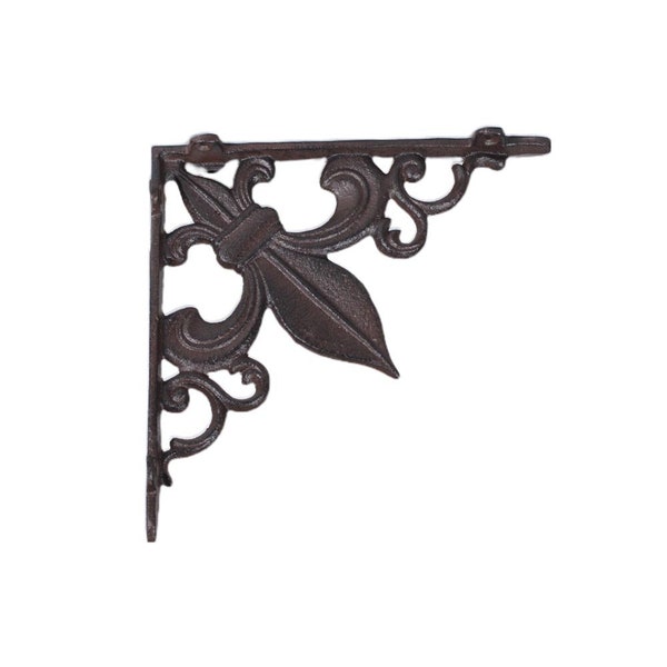 Fleur De Lys Cast iron shelf bracket