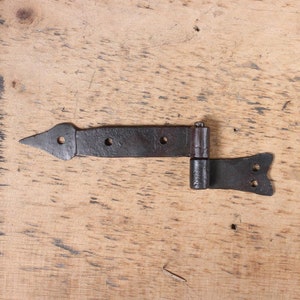 Arrow Strap Forged right side hinge, Rustic Arrow Forged iron hinge.