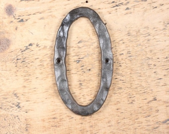 Cast Iron Home Number, Hammered home Number