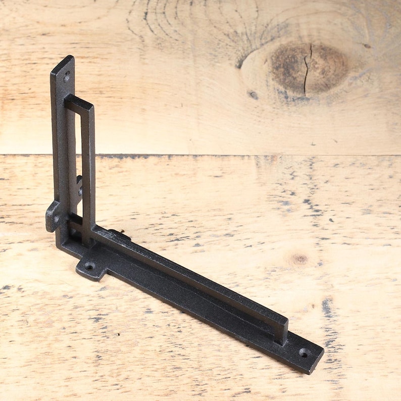 Art Deco Black Cast Iron Shelf Bracket Metal Shelf Bracket. Etsy