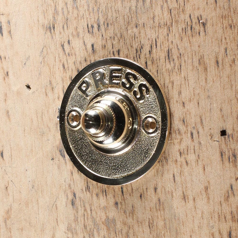 Round Door Bell Push Button "press", Solid Brass Door Push Bell 10-2 - Etsy