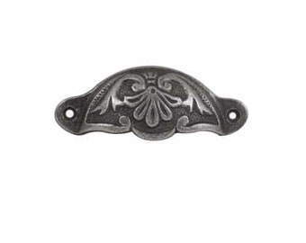 Mango de copa de diseño intrincado semicircular vintage de hierro fundido BC24