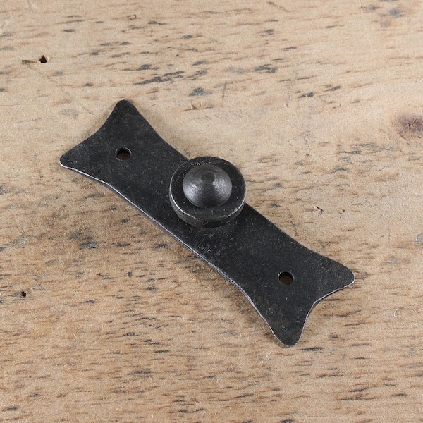 Wrought Iron Knob with Backplate, forged handle