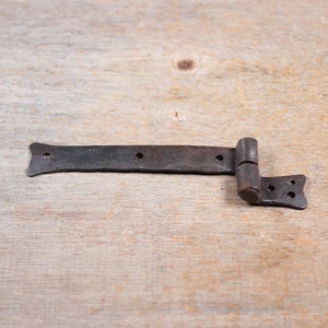 Strap Forged right side hinge, wrought iron hinge, Forged rustic iron hinge