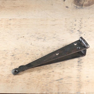 Cranked Chest Strap Hinge, wrought iron trunk hinge, furniture hinge F-1