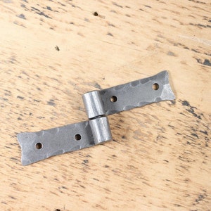 Wrought iron Left side hinge, Forged Strap vintage iron Antique Pewter finish hinges