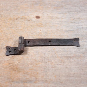Strap Forged left side hinge, Forged iron rustic hinge F21