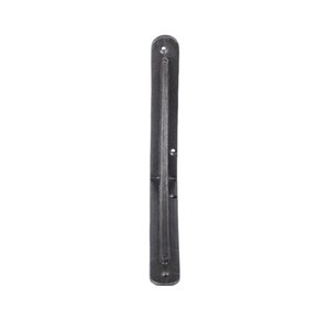 May include: A dark gray, L-shaped metal shelf bracket with a textured finish. The bracket has pre-drilled holes for mounting and a sturdy design. Ideal for supporting shelves in a home or retail setting.