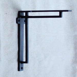 Art Deco Black Cast iron Shelf Bracket, Metal shelf bracket DH8