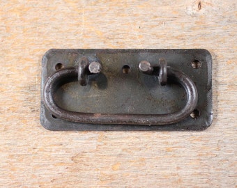 Small Wrought Trunk Handle, Wrought Iron Chest Handle.