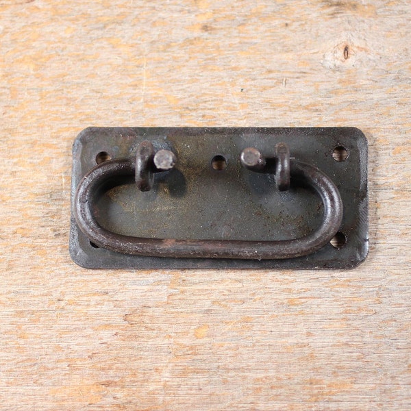 Small Wrought Trunk Handle, Wrought Iron Chest Handle.