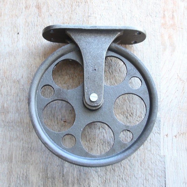Vintage Cast iron industrial 7" wheel