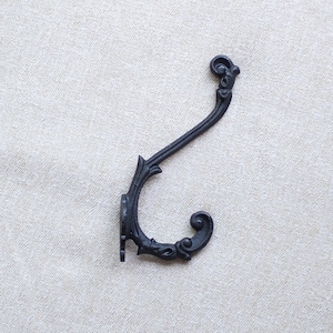 Black Cast Iron Victorian Hook