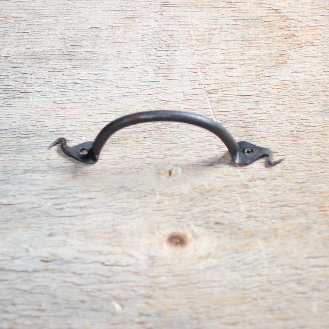 Medium Size Rat Tail Door Handle, Wrought Iron Fabrication. Etsy