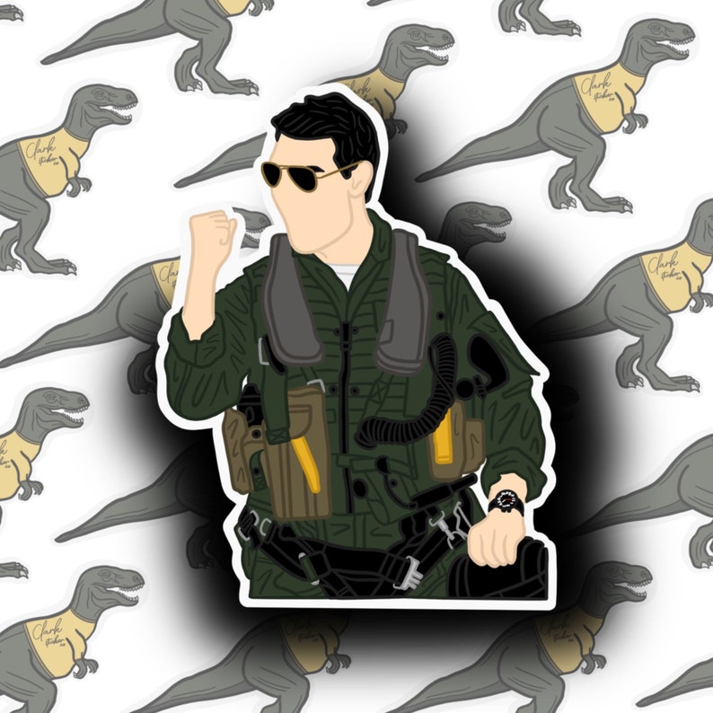 Tom Cruise Maverick Top Gun Sticker Pack Etsy