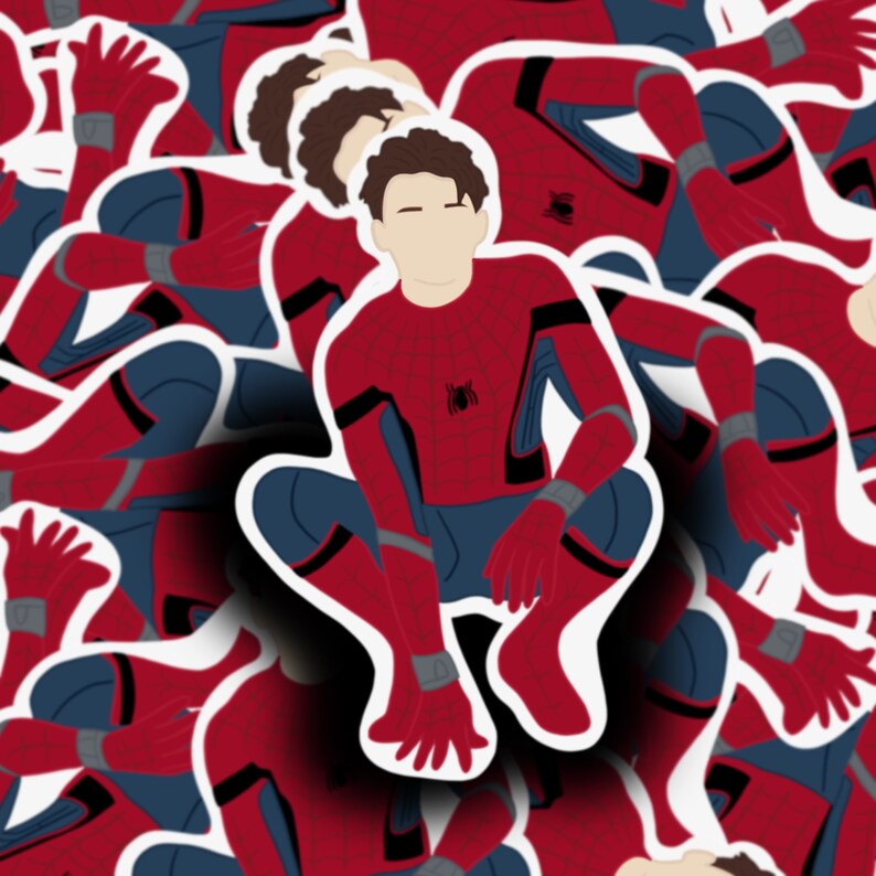 Tom Holland Spiderman Sticker Pack Etsy