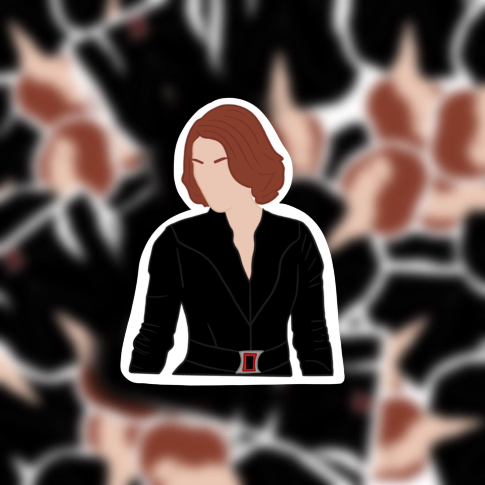 Black Widow Sticker Etsy