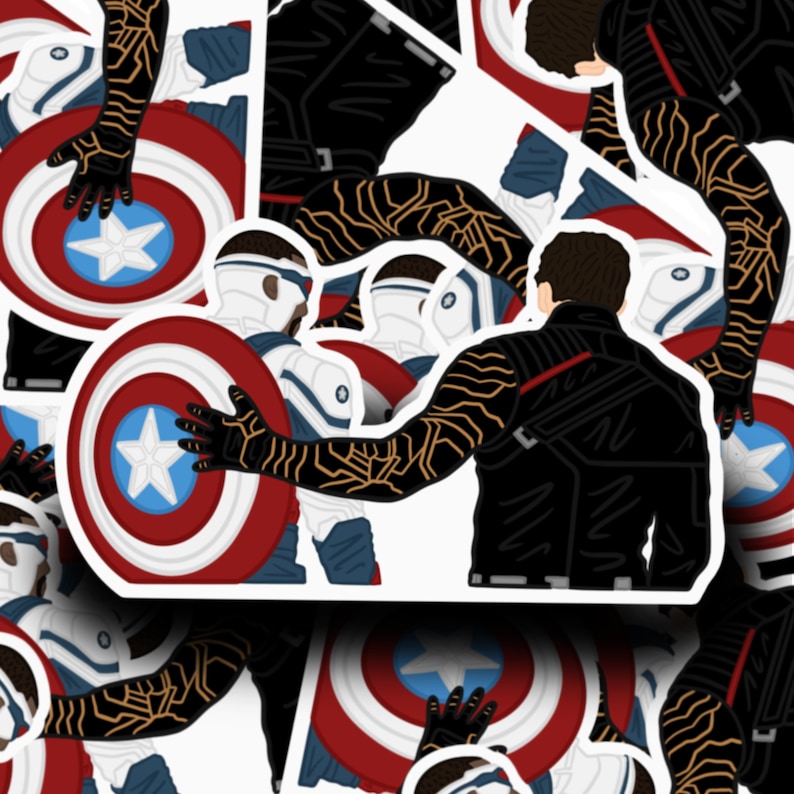 Captain America Sticker Pack Etsy