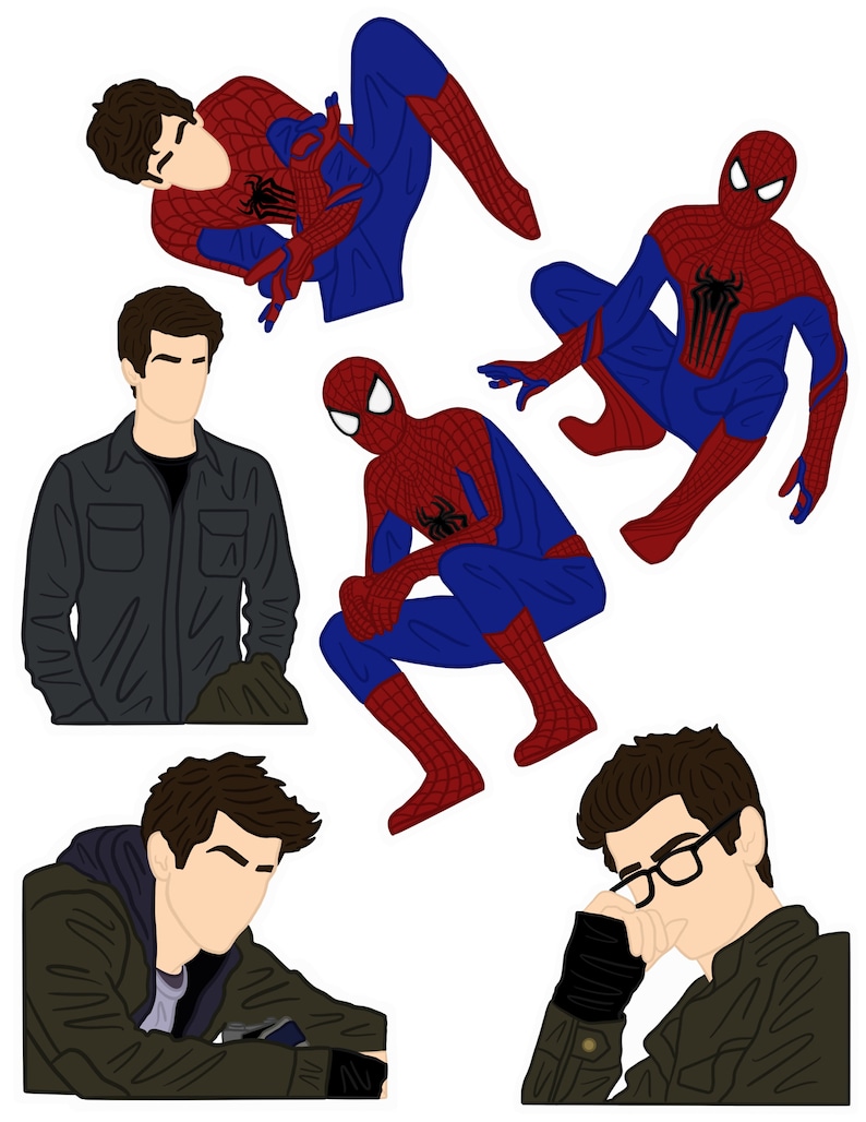 Andrew Garfield Spiderman Sticker Pack Etsy