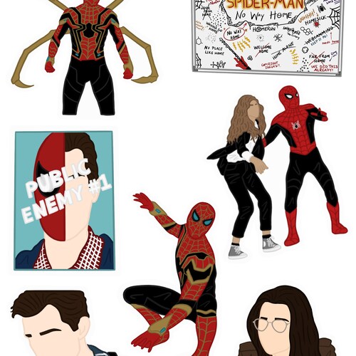 Tom Holland Spiderman Sticker Pack Etsy