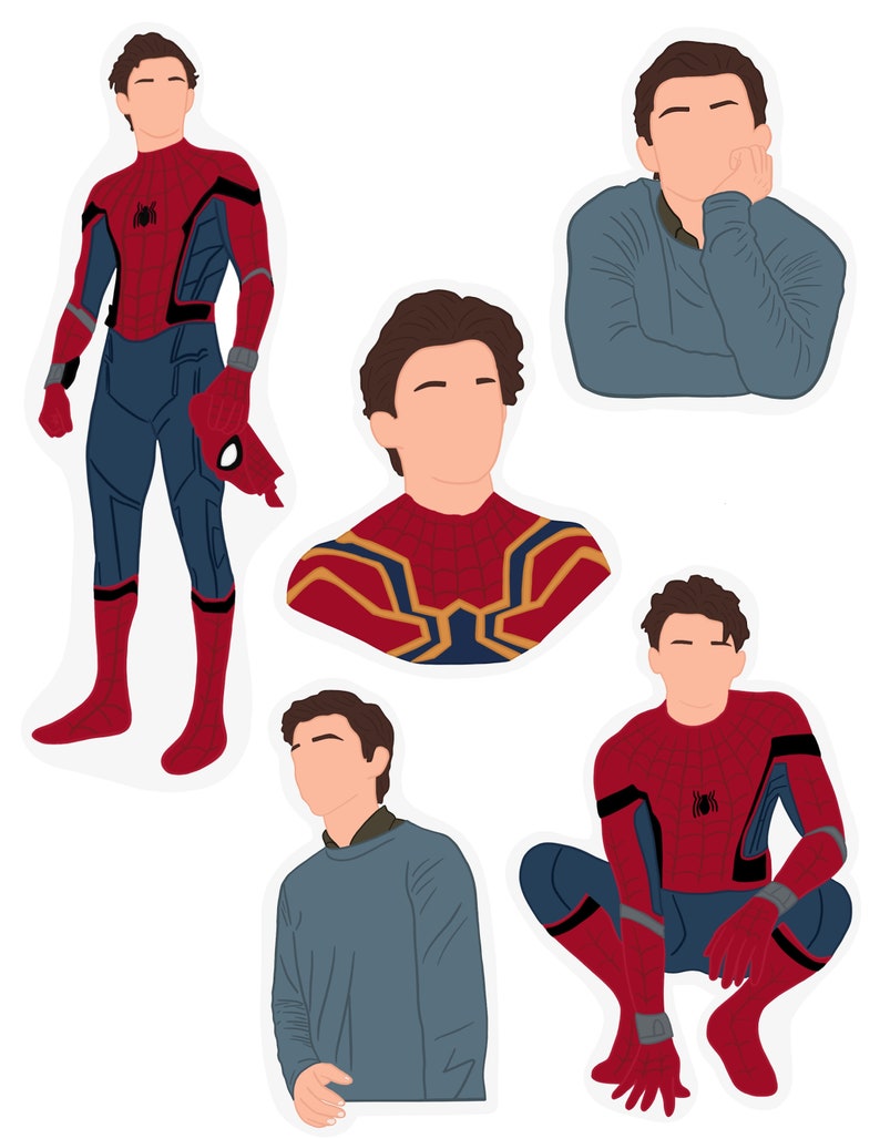  Tom  Holland  Spider Man  Sticker  Pack Etsy