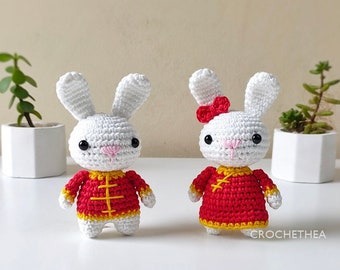 Chinese New Year Rabbit Crochet Pattern | PDF Amigurumi Pattern