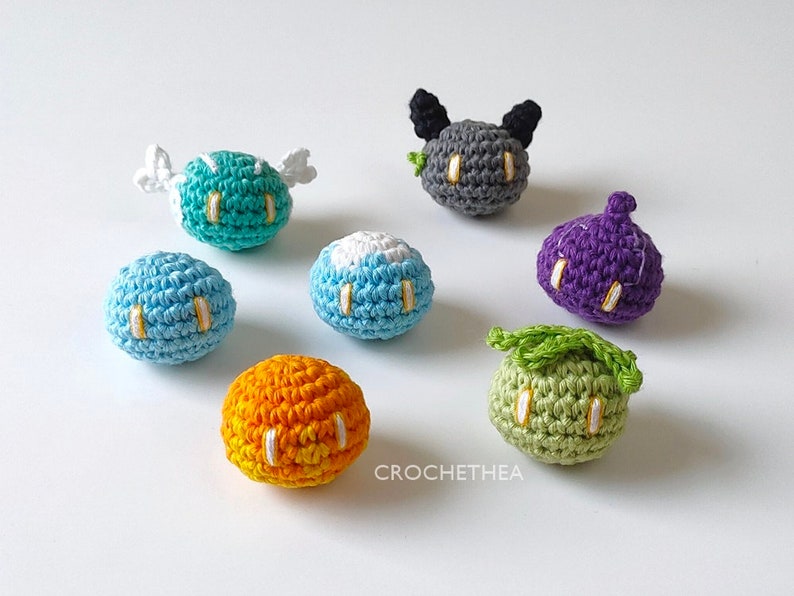 Mini Slimes Amigurumi from Genshin Impact Crochet Pattern by Crochethea image 1